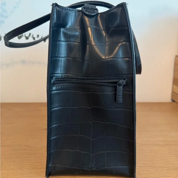 Beis | The Large Work Tote | Black Croc - Picture 12 of 17